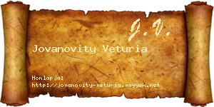 Jovanovity Veturia névjegykártya